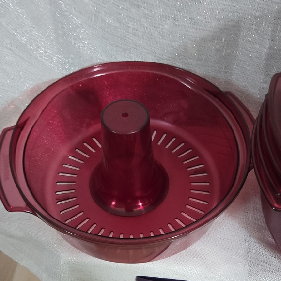 Tupperware Tupperwave Cranberry Stack Cooker Set With Extras - Picture 4 of 9